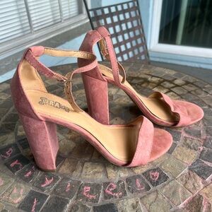 Pink Velvet Heels